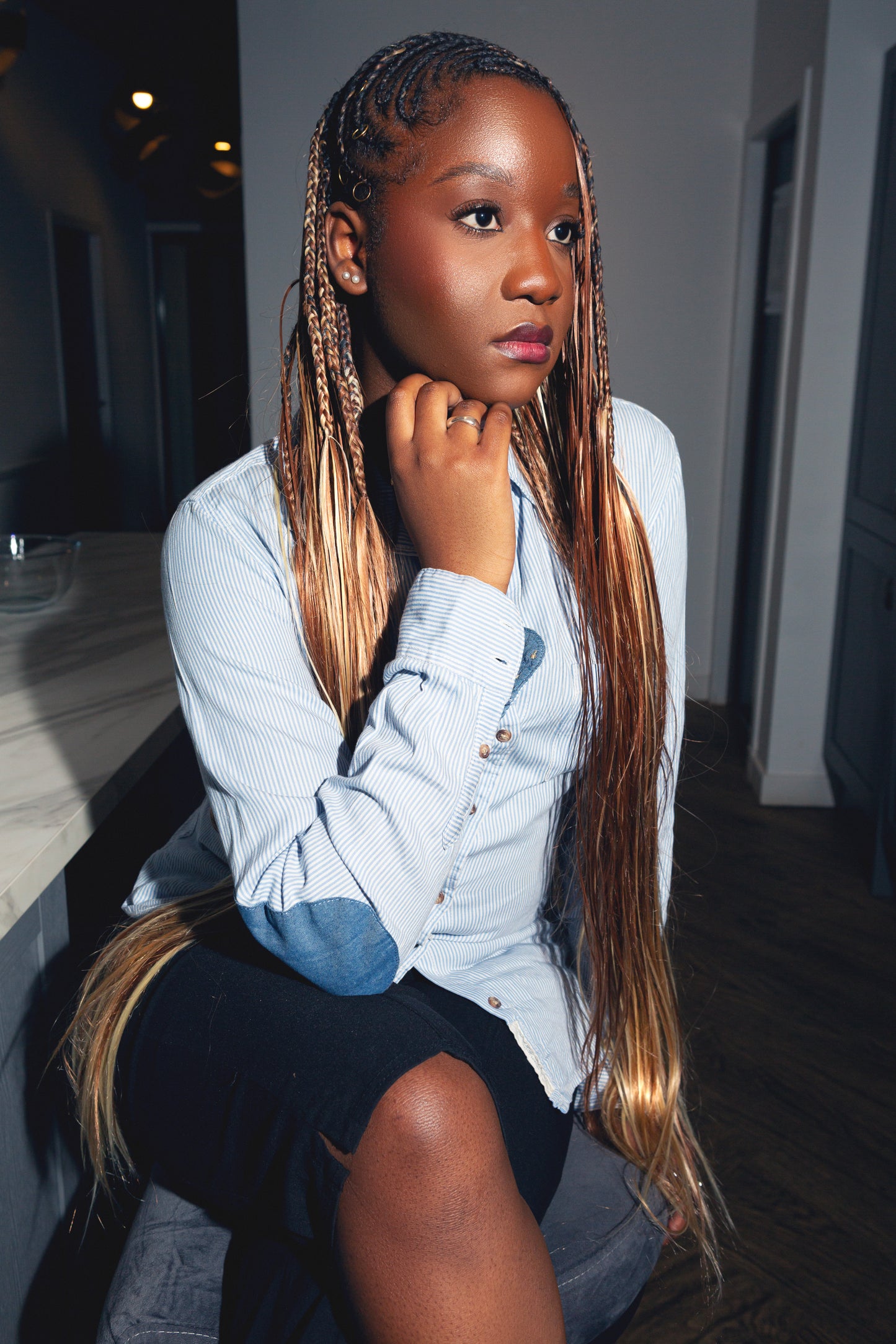 Brown Blush Bone Straight