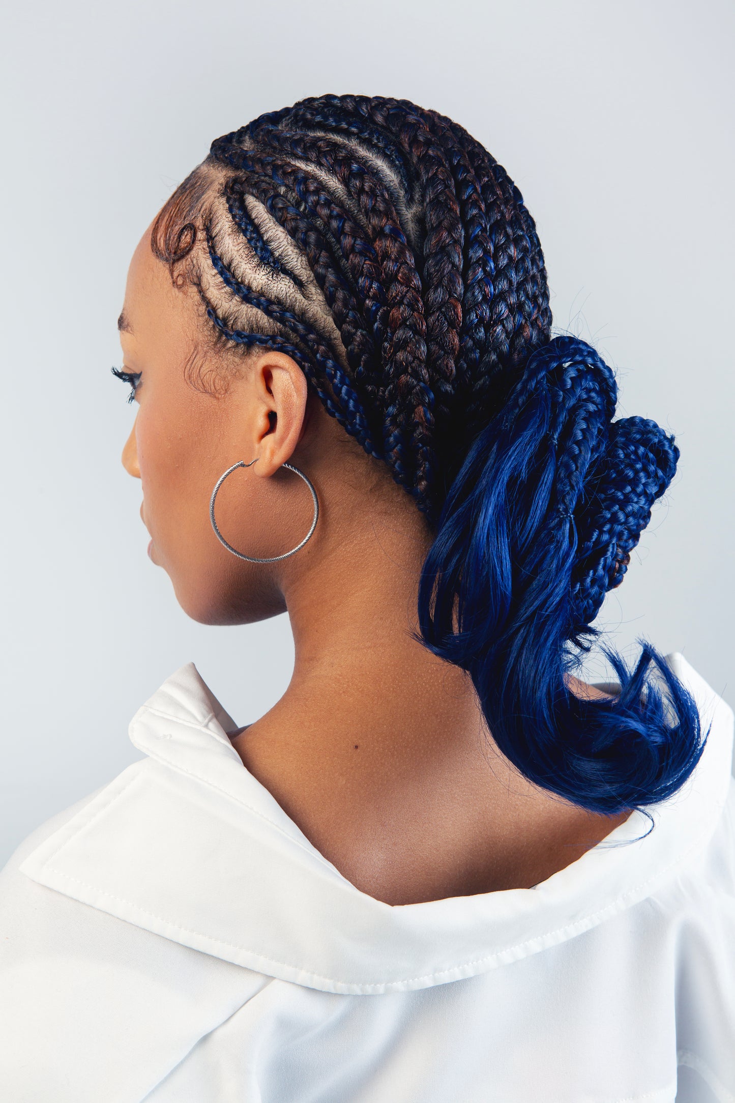 Navy Blue French Curl Braiding Hair