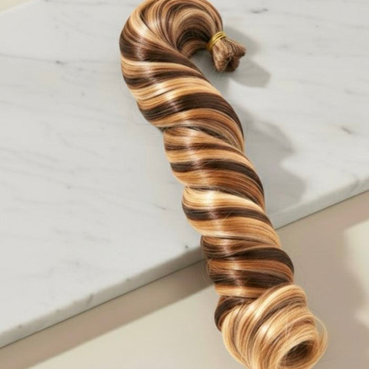 24” Caramel Deluxe French Curl Braiding Hair