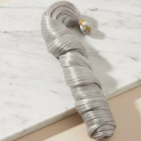 24” Velvet Grey French Curl Braiding Hair