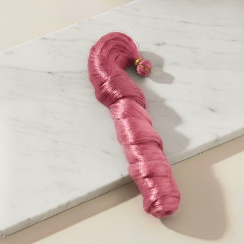 24” Rose Pink French Curl Braiding Hair