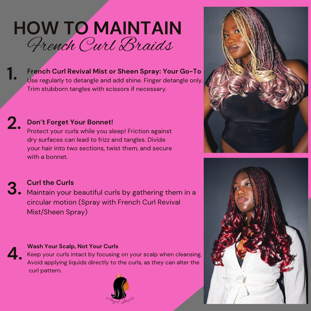 24” Cocoa Bean French Curl Braiding Hair