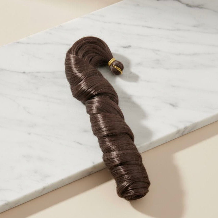 Cocoa Brown French Curl Braiding Hair