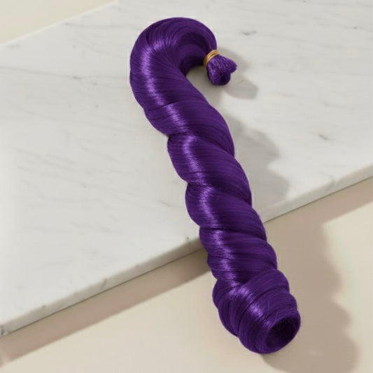24” Royal Purple French Curl Braiding Hair