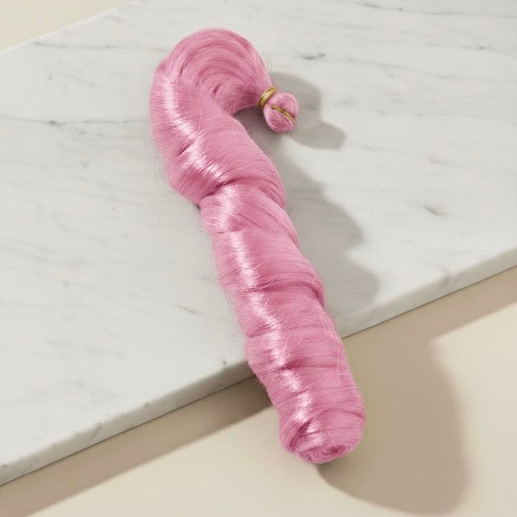 24” Baby Pink French Curl Braiding Hair