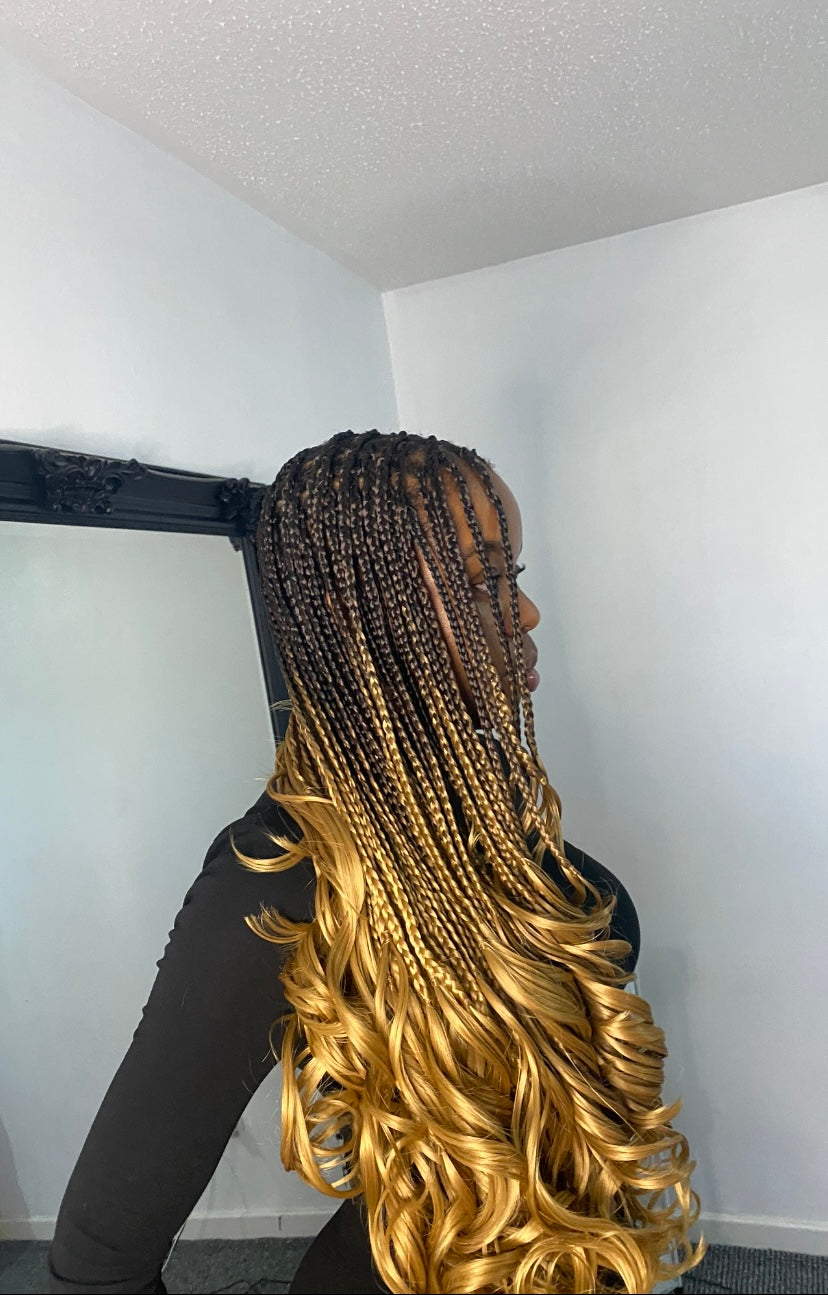 24” Ombrè Blonde French Curl Braiding Hair